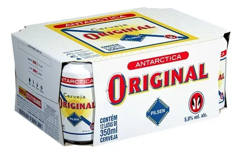 Cerveja Antarctica Original American Larger Lata 350ml - 12 Unidades